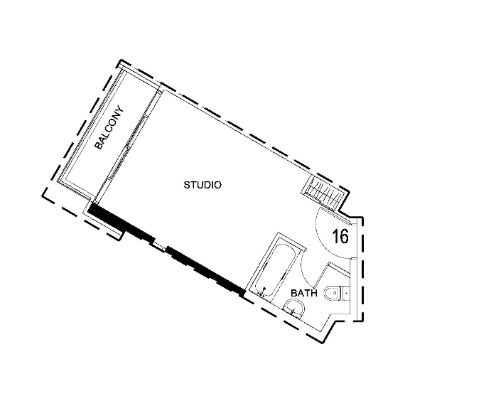 Damac Hills 2 - Hotel Edge by Rotana Studio floor plan, 356 sqft