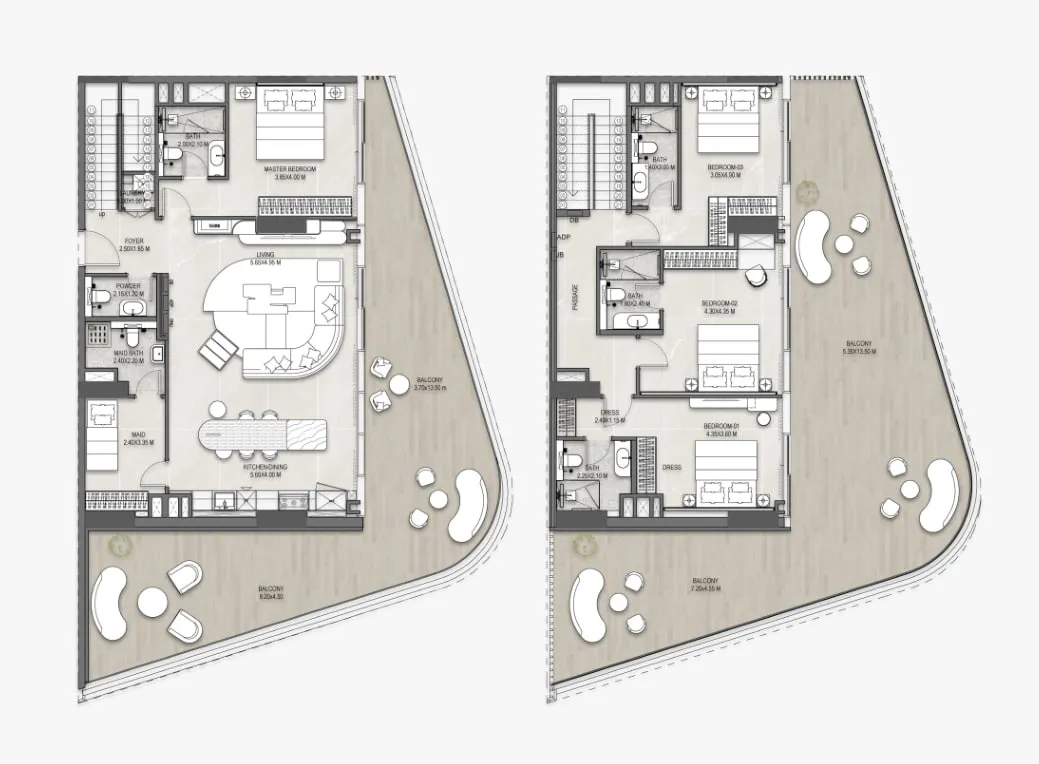 The Artery Residences 4 bed floor plan, 3,704 sqft
