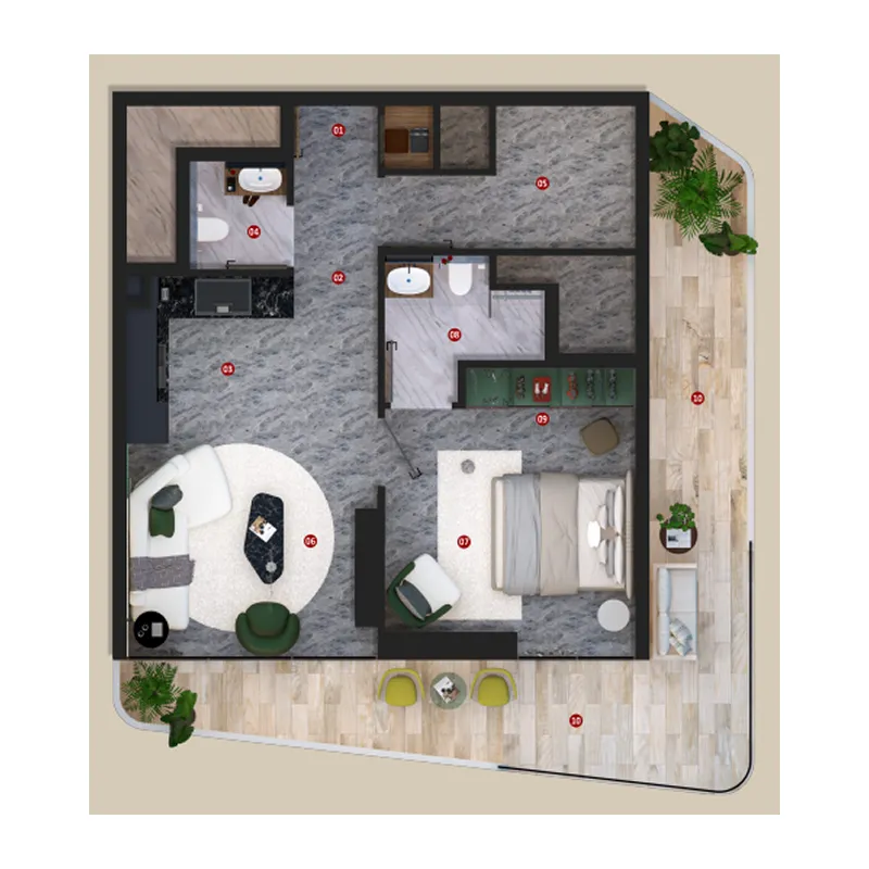 Elanora by Zoya Studio floor plan, 492 sqft