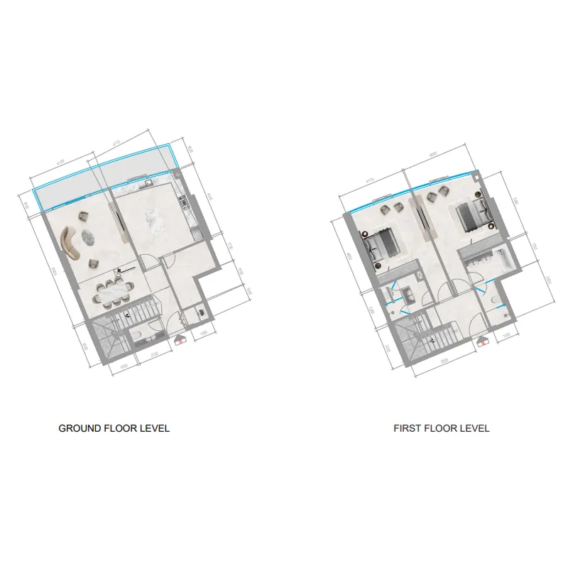 Orchid Towers Phase 1 2 bed floor plan, 1,771 sqft