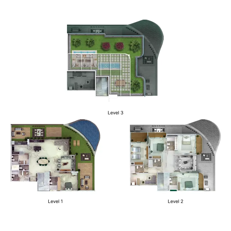 77S Tower 5 bed floor plan, 5,678 sqft