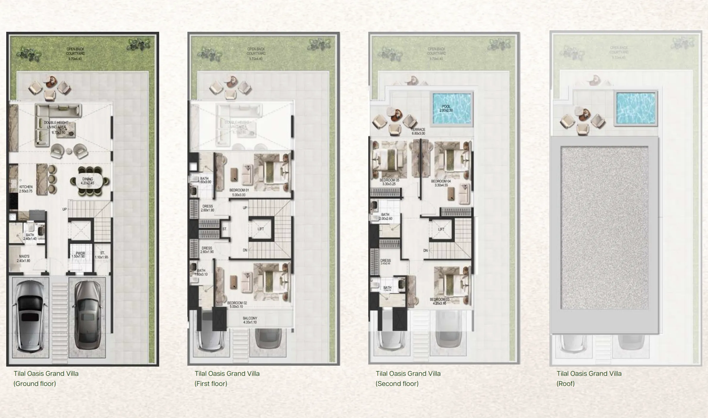 Tilal Binghatti 5 bed floor plan, 2,824 – 4,162 sqft