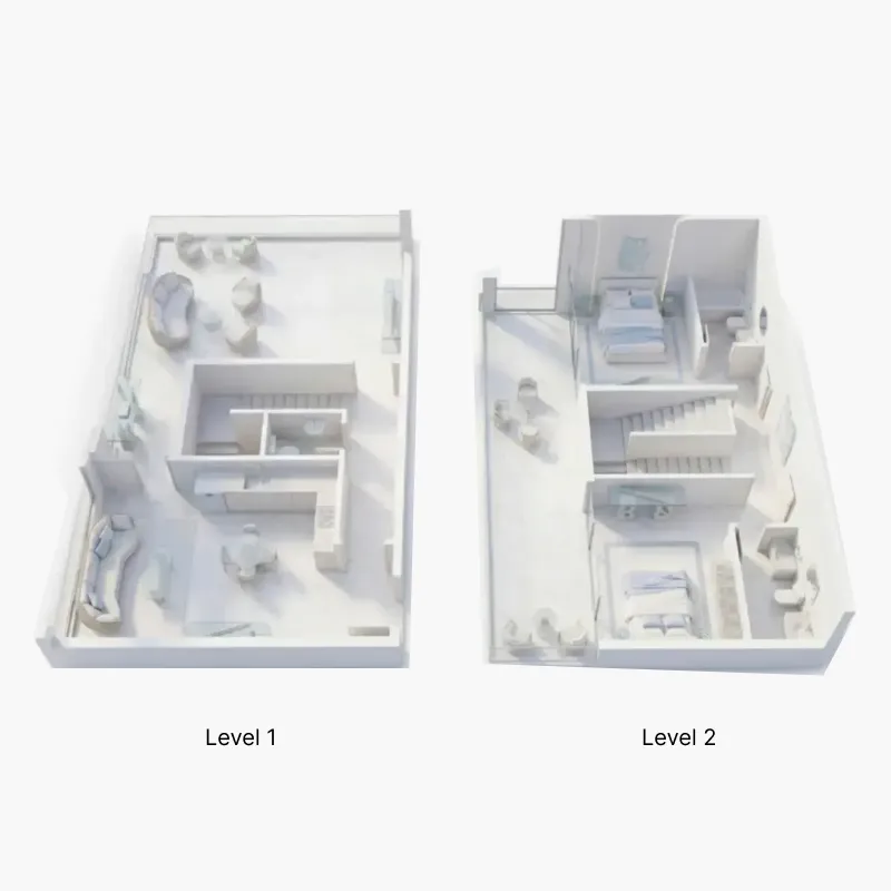 Ice Beach 2 bed floor plan, 1,689 – 1,854 sqft