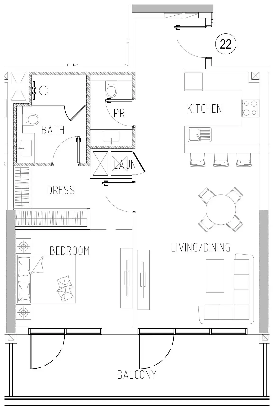 Damac Riverside Views 1 bed floor plan, 1,039 sqft