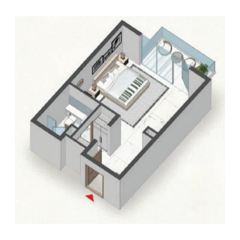 Comfort by Roof 1 bed floor plan, 912 sqft