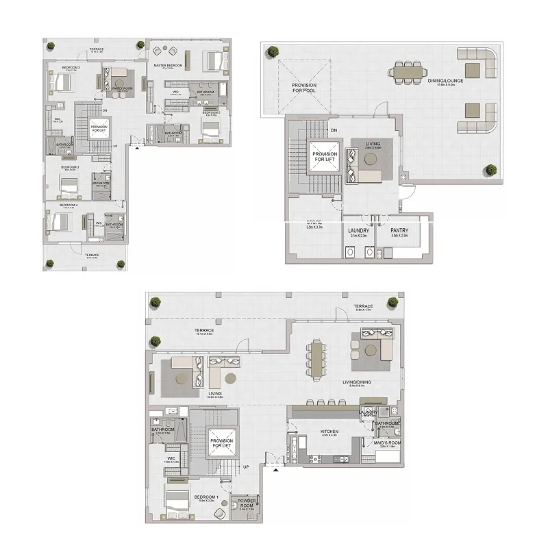 Port De La Mer 6 bed floor plan, 8,086 sqft