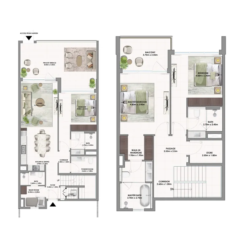 Golf Dale 3 bed floor plan, 2,542 – 2,559 sqft