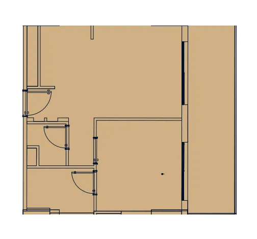 Azizi Venice 1 bed floor plan, 724 sqft