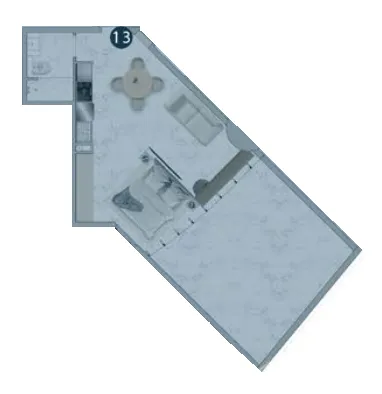 Franck Muller Vanguard Studio floor plan, 767 sqft