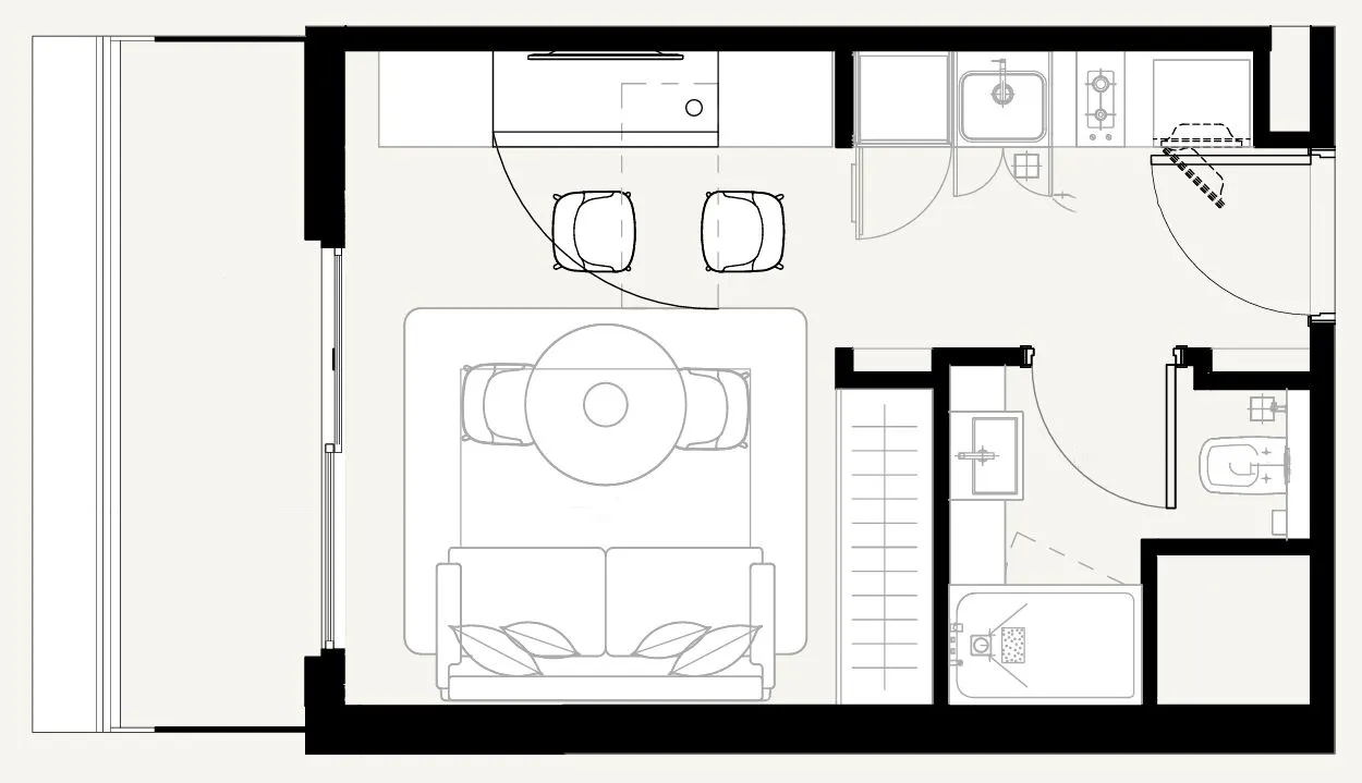 Azizi Sakandar Studio floor plan, 335 sqft