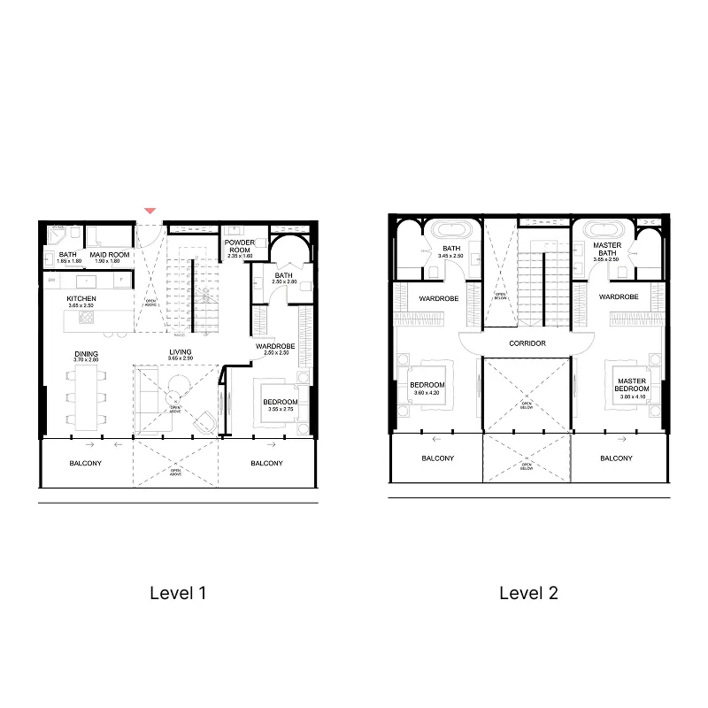 Brabus Island 3 bed floor plan, 2,181 sqft
