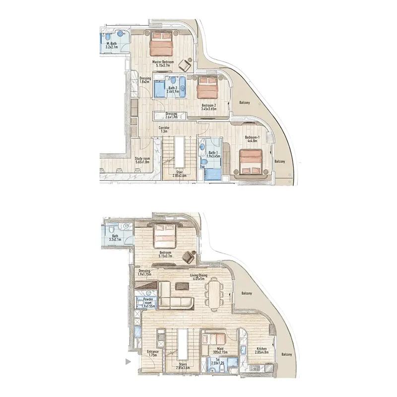 Flow 25 4 bed floor plan, 2,637 sqft