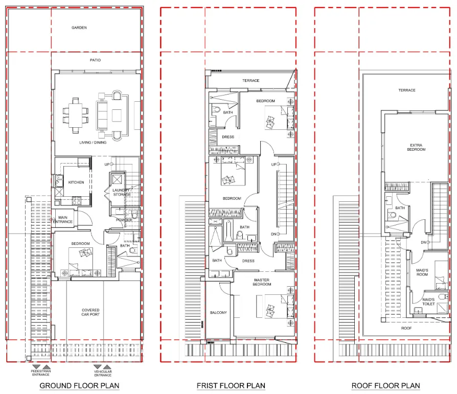 Riverside by Damac 5 bed floor plan, 3,407 sqft