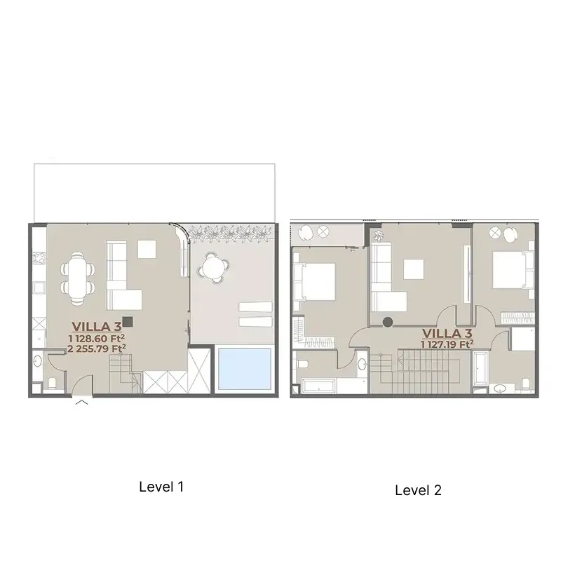 House of WELL 3 bed floor plan, 2,252 sqft