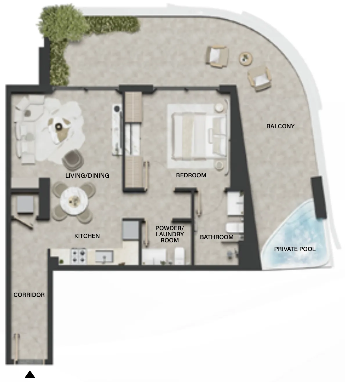 Weybridge Gardens 4 1 bed floor plan, 1,062 sqft