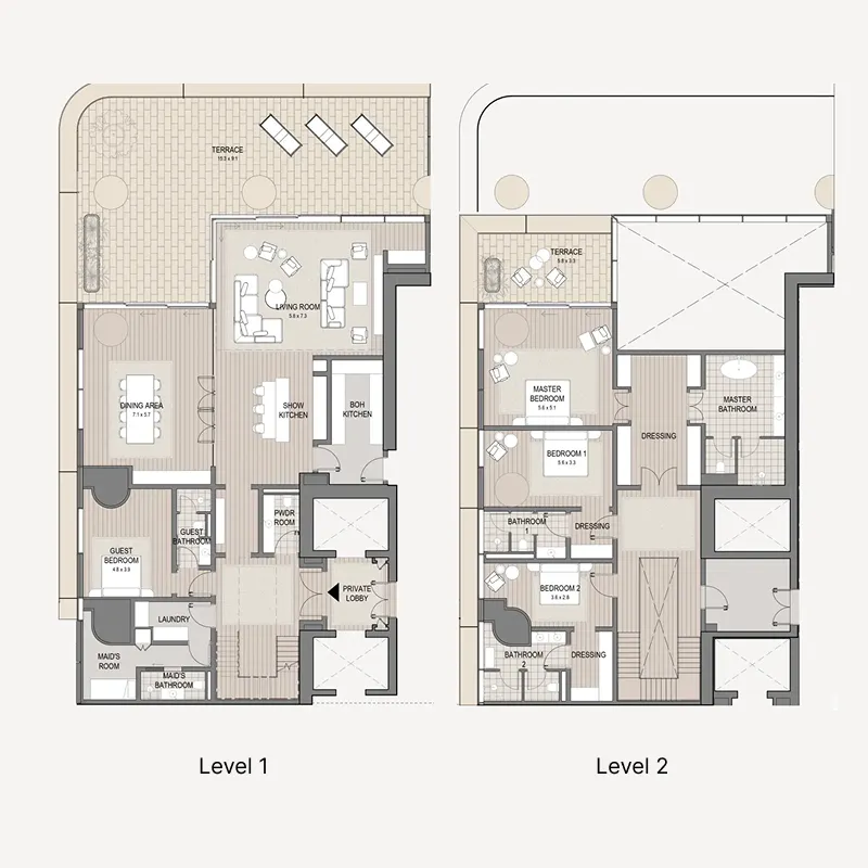 Vela Viento 4 bed floor plan, 6,090 sqft