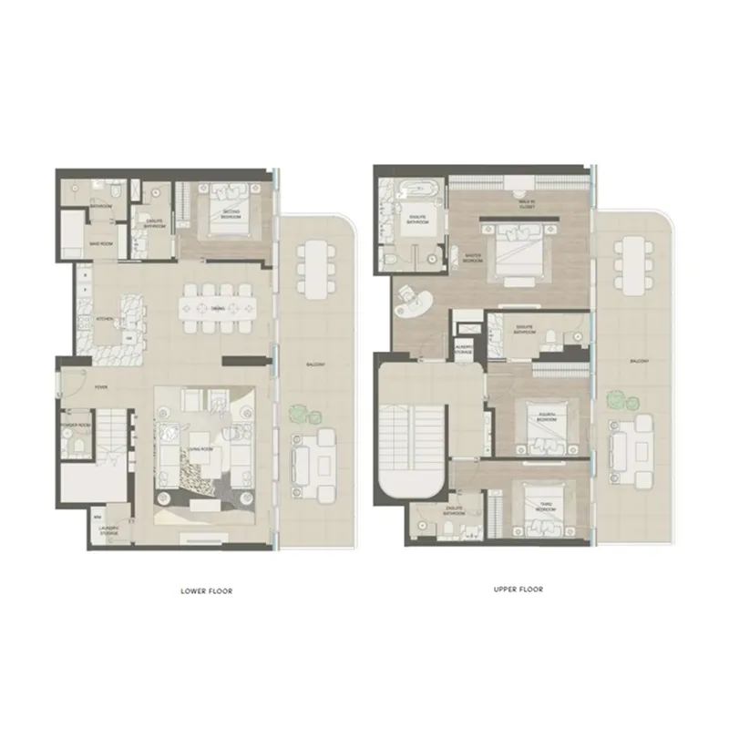 Mondrian Phases 1 and 2 4 bed floor plan, 5,048 sqft