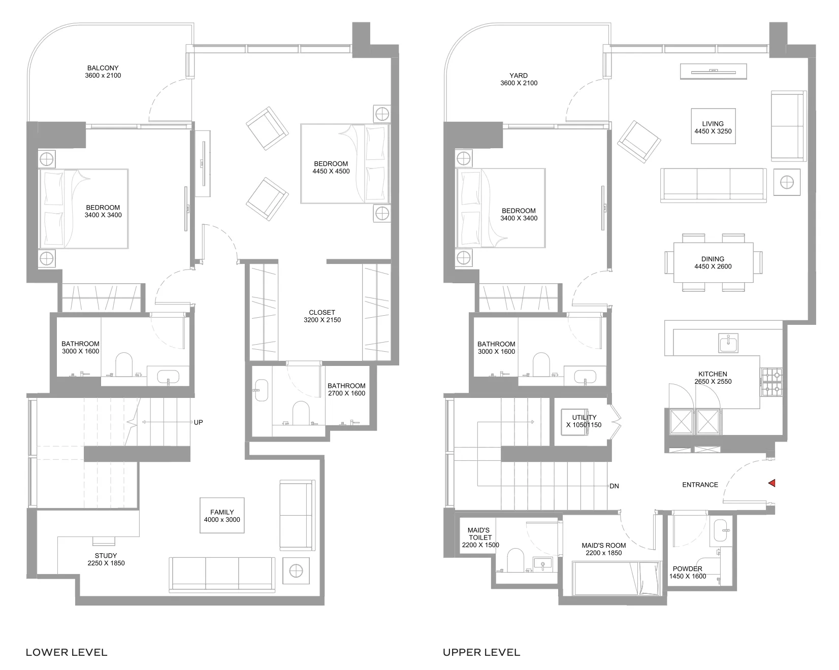 Coastline Beach Residences 3 bed floor plan, 2,055 sqft