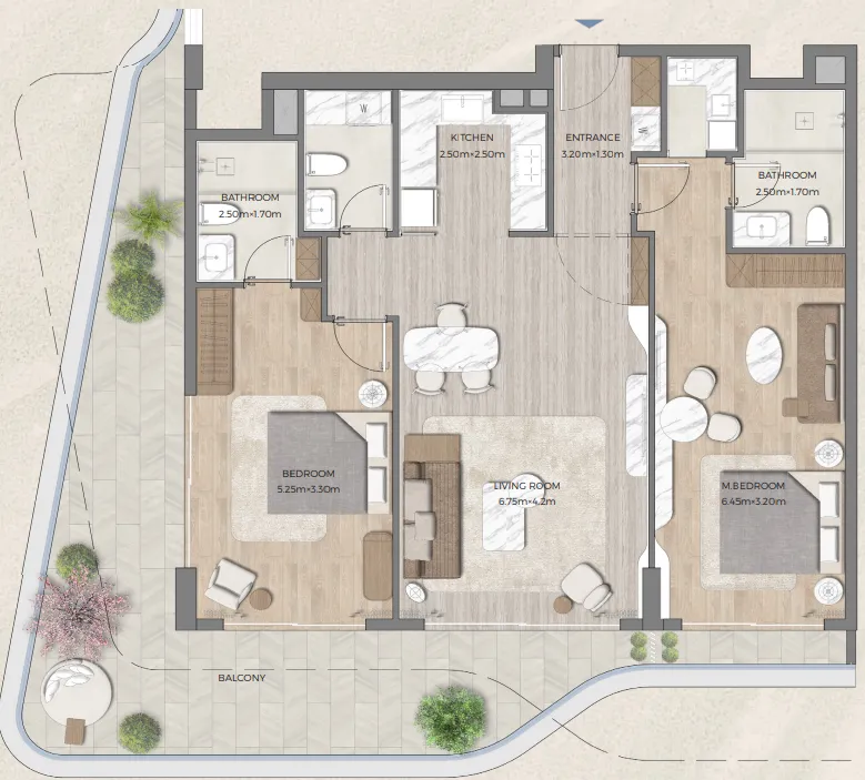 Tomorrow 166 2 bed floor plan, 1,602 sqft