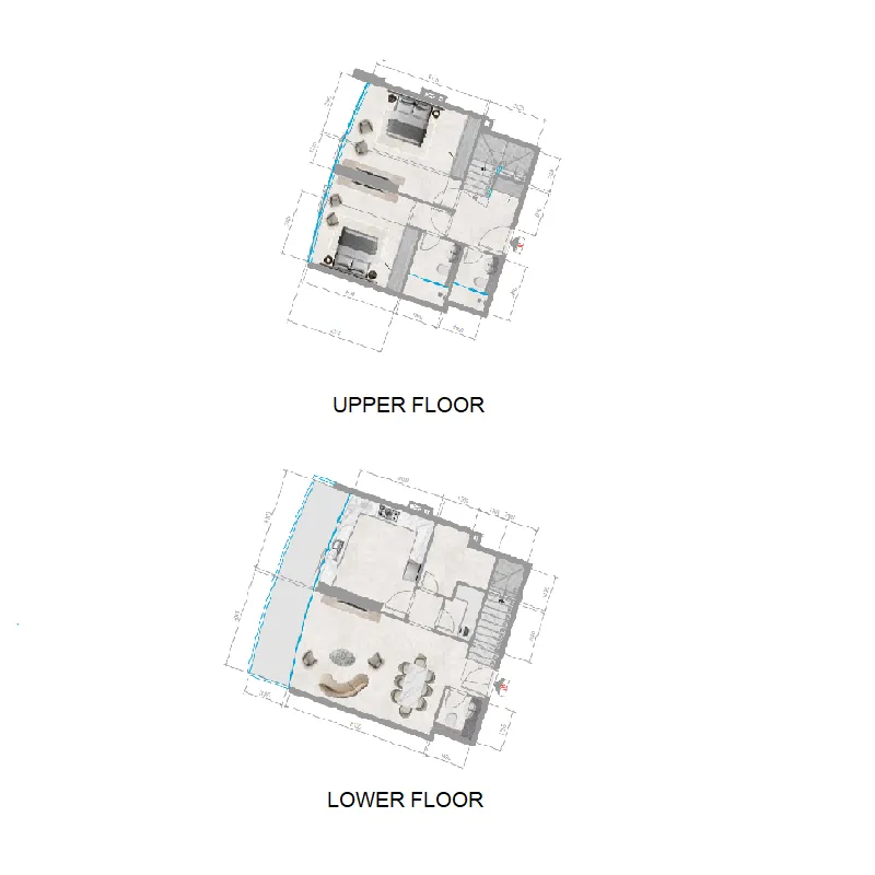 Orchid Towers Phase 1 2 bed floor plan, 1,575 sqft
