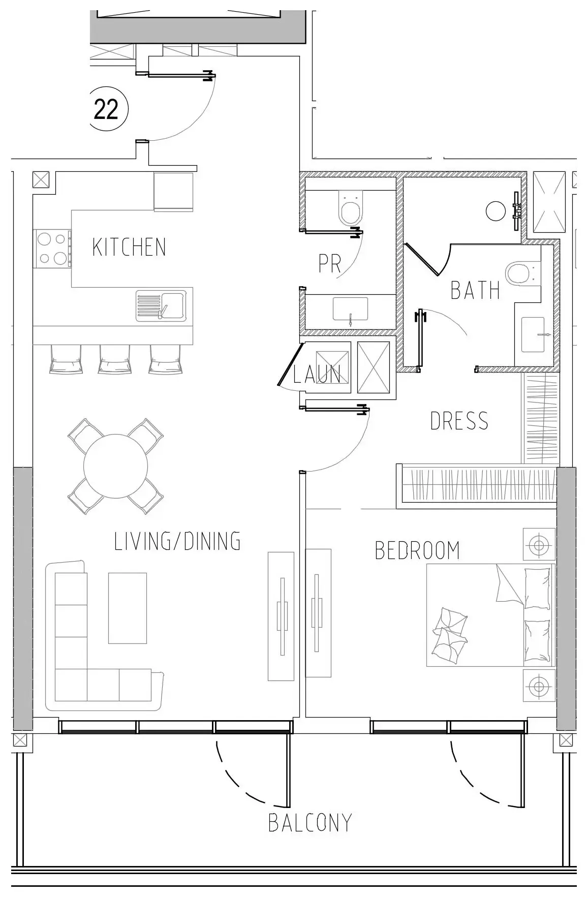 Damac Riverside Views 1 bed floor plan, 1,039 sqft