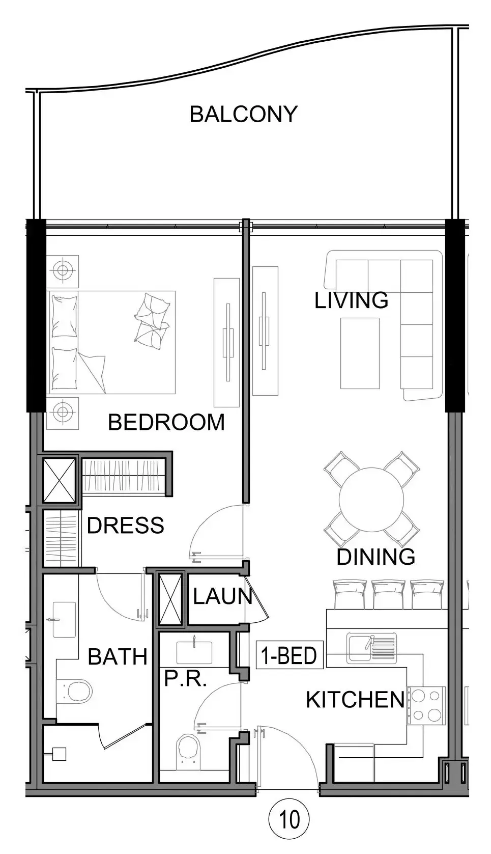Damac Lagoons Views Phase 3 1 bed floor plan, 791 sqft