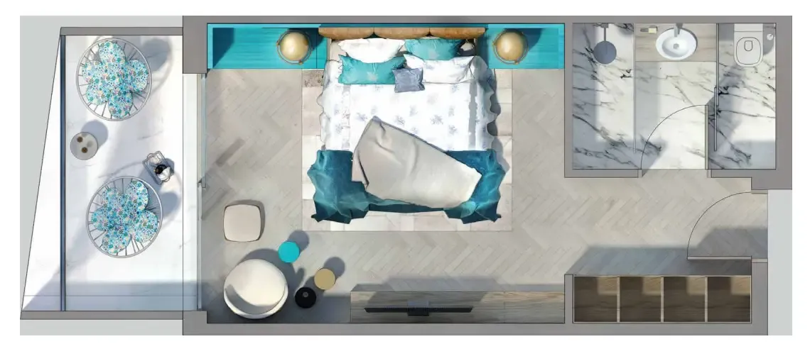 The Heart of Europe - Côte d’Azur Monaco Studio floor plan, 486 – 723 sqft