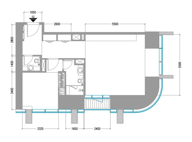 Tiger Sky Tower 1 bed floor plan, 912 sqft