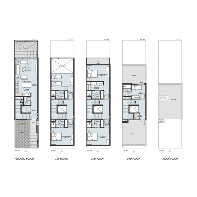 Verdana VI 4 bed floor plan, 487 – 3,453 sqft