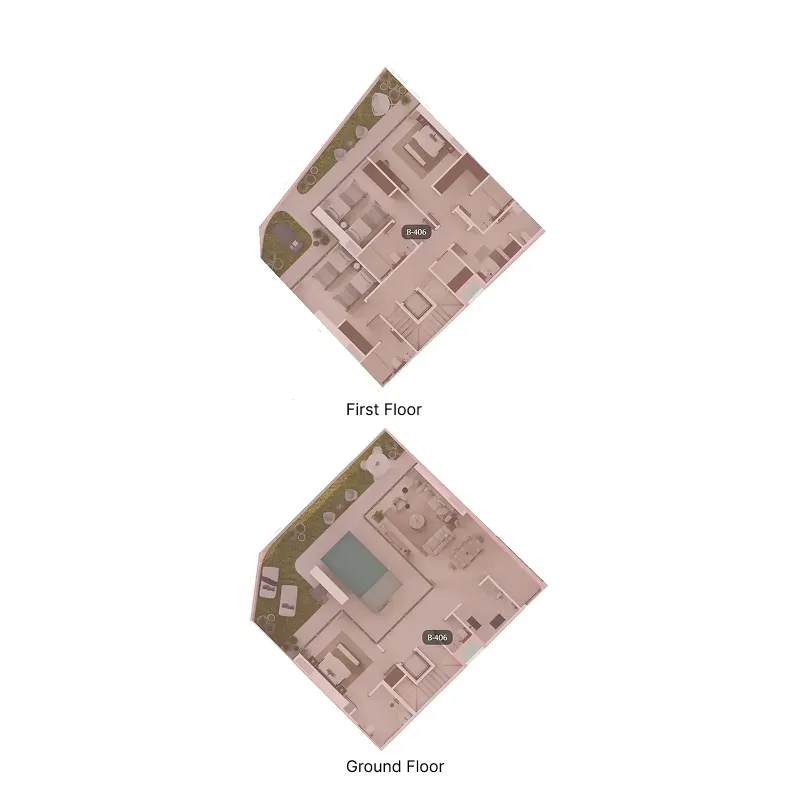 Bab Al Qasr Sea View Residence 51 4 bed floor plan, 2,606 sqft