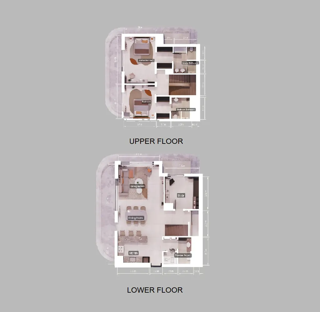 Verdes by Haven 2 bed floor plan, 2,239 sqft