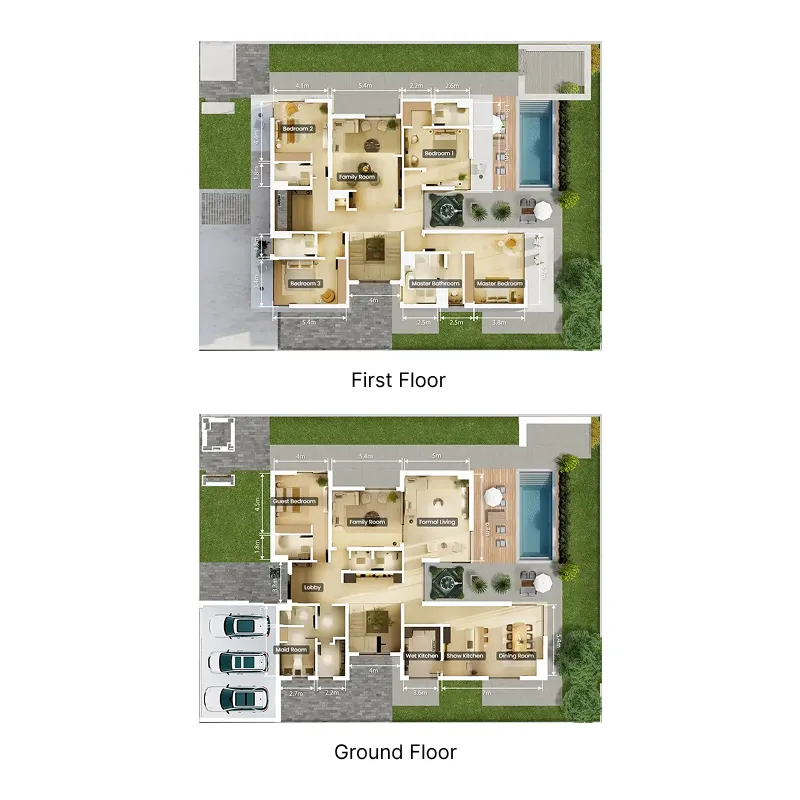 Athlon by Aldar 5 bed floor plan, 6,272 sqft