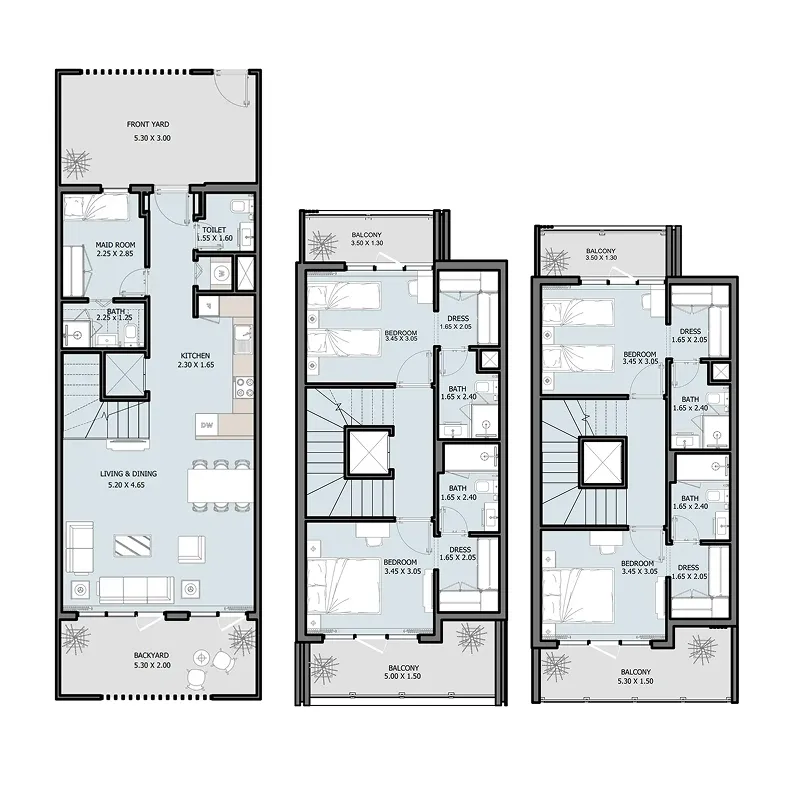 Selina Bay 4 bed floor plan, 2,250 – 2,778 sqft