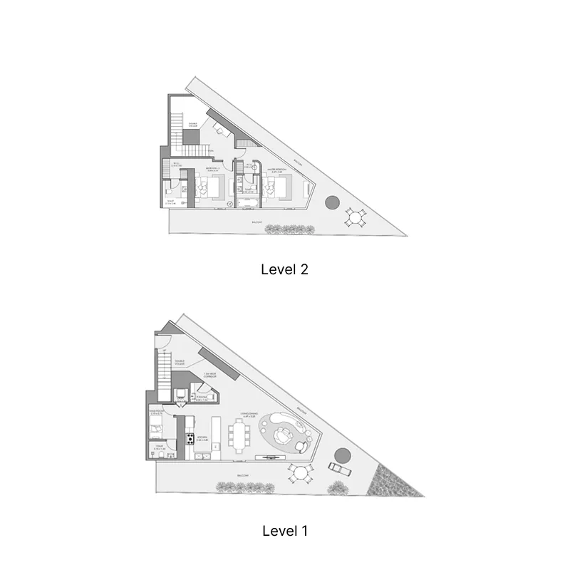 Mar Casa 2 bed floor plan, 3,245 sqft