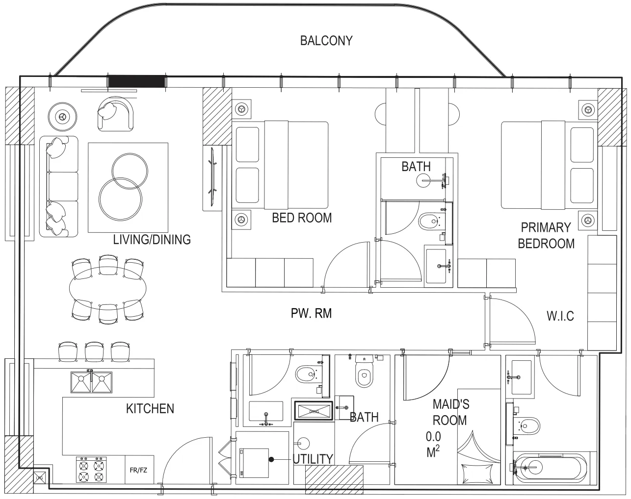 Parkway by Prestige One 2 bed floor plan, 1,259 sqft