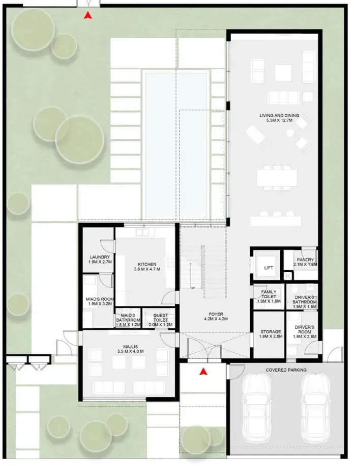 Masaar 3 Sedra 5 bed floor plan, 6,736 sqft