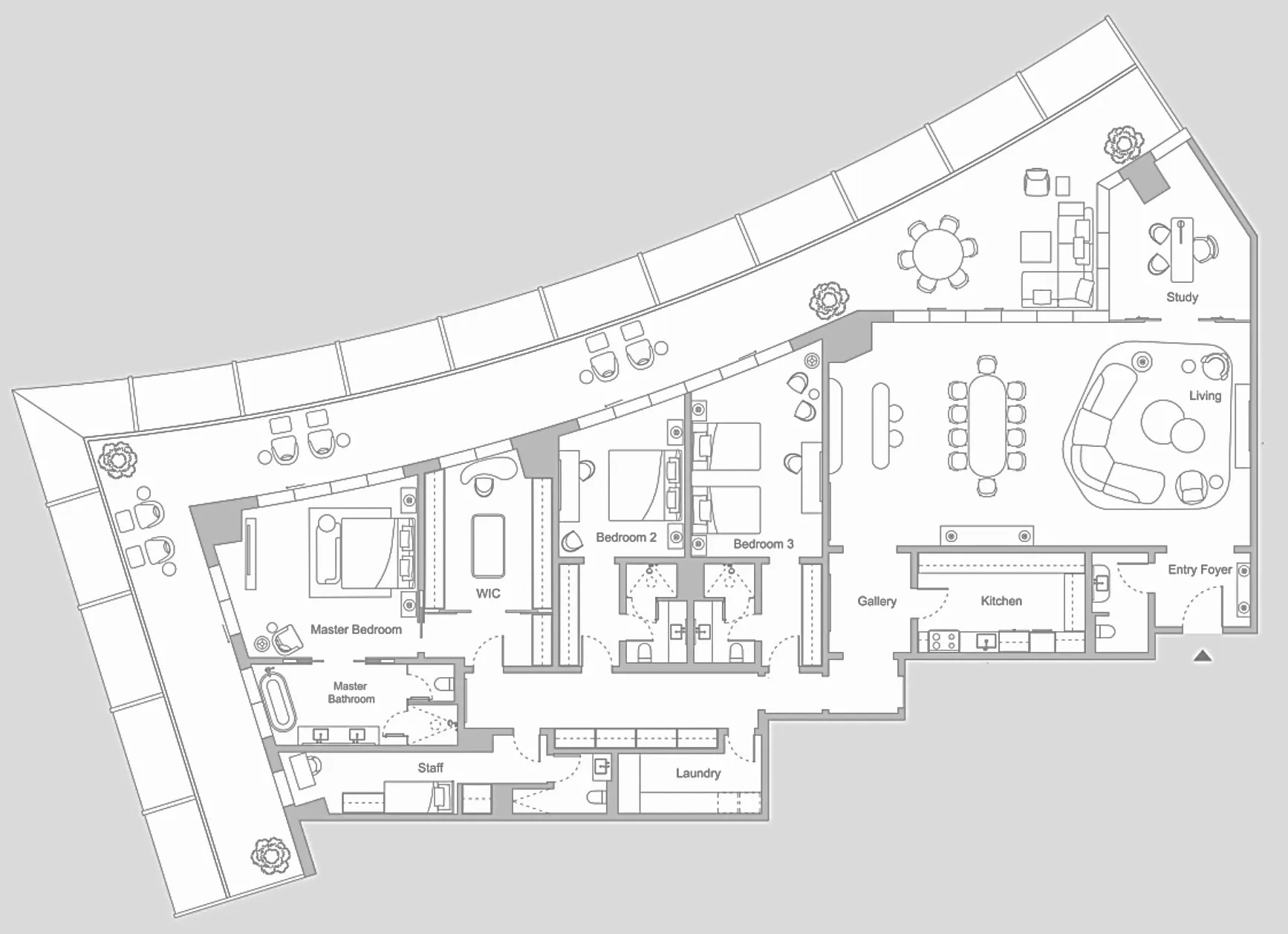 Four Seasons Private Residences DIFC 3 bed floor plan, 4,929 sqft
