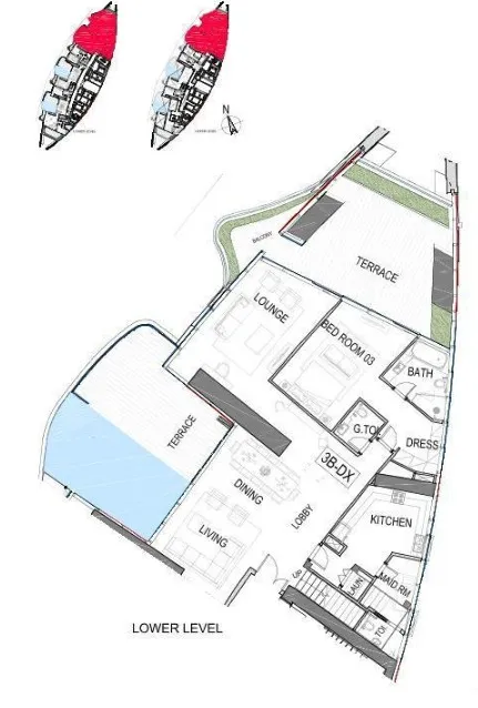 Safa One de Grisogono 3 bed floor plan, 4,834 sqft
