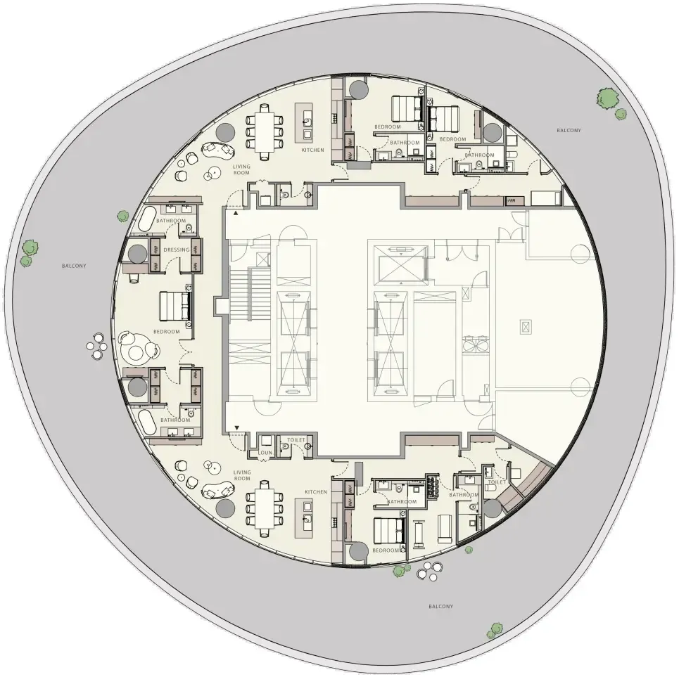 La Mer by Elie Saab 4 bed floor plan, 10,456 sqft