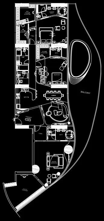 Bugatti Residences by Binghatti 3 bed floor plan, 4,164 sqft