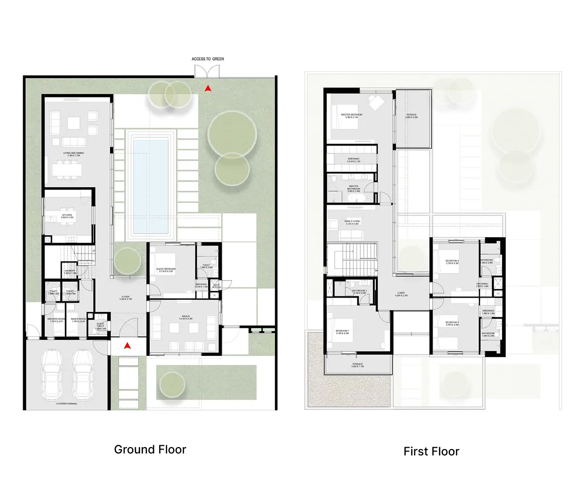 Masaar 3 Laura 5 bed floor plan, 5,142 sqft