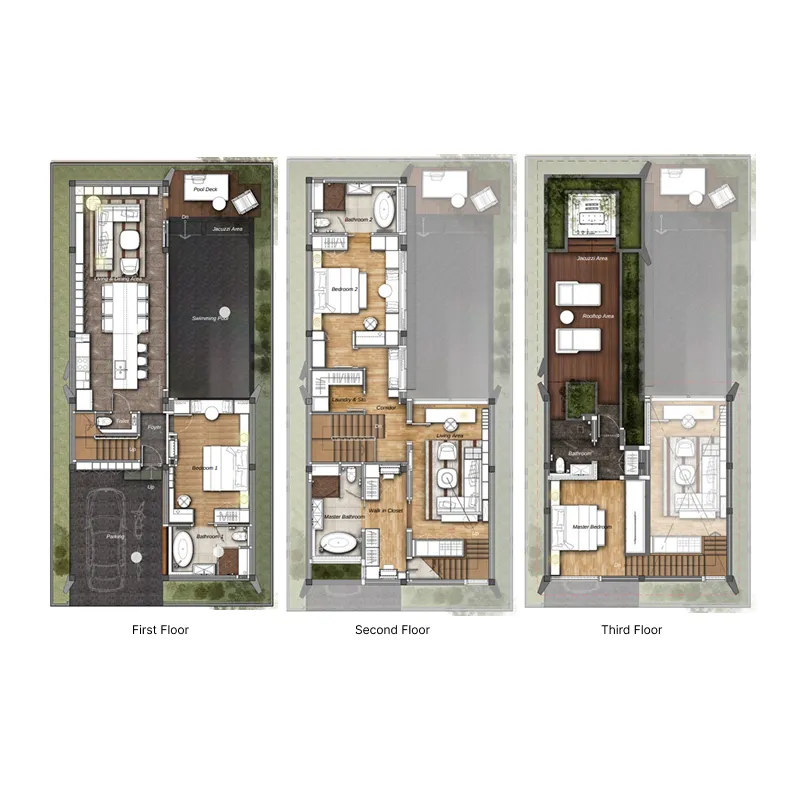 The Harmony by Wallaya Villas 3 bed floor plan, 2,928 sqft