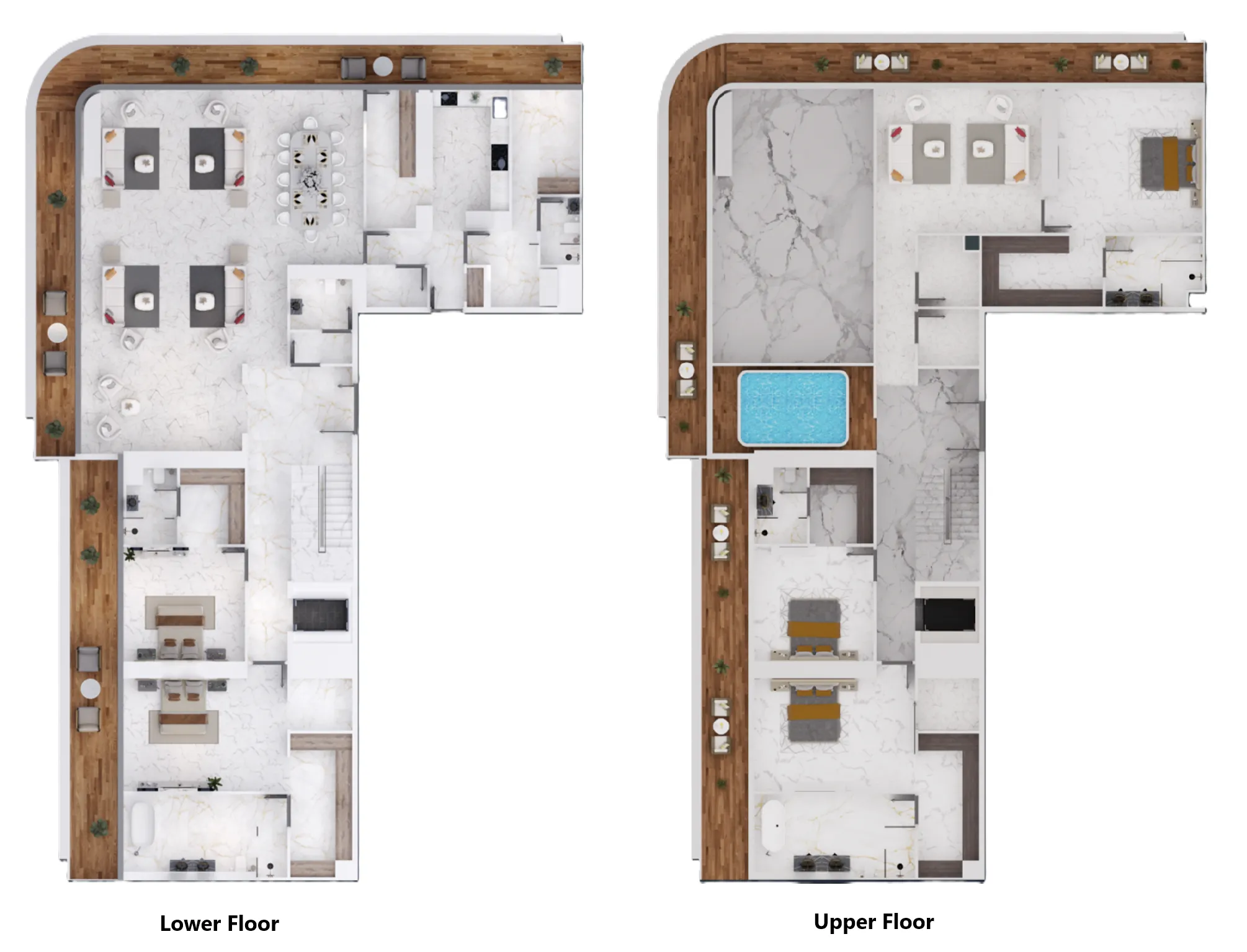 Bayz 102 5 bed floor plan, 7,503 sqft