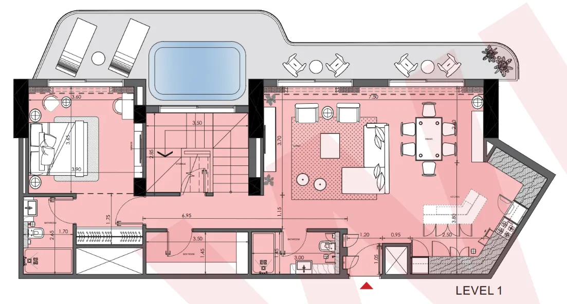 Azizi Wasel 4 bed floor plan, 2,758 sqft