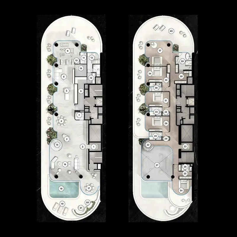 The Rings 6 bed floor plan, 12,572 sqft