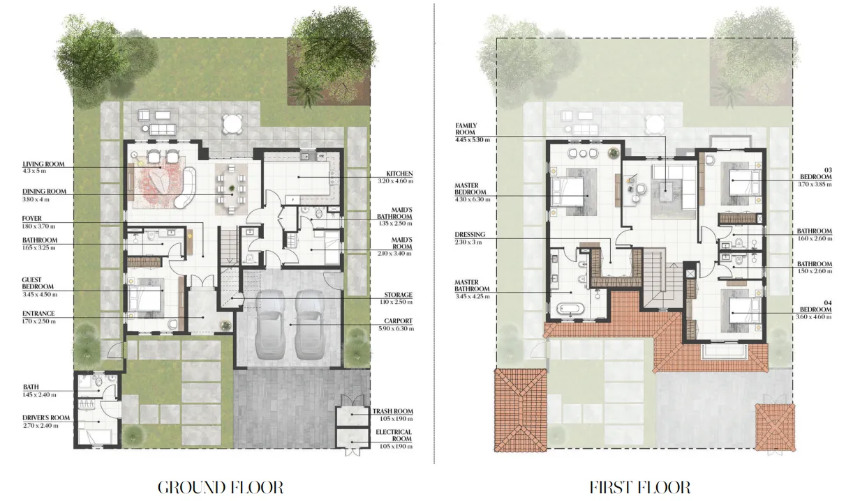 Bloom Living Seville 4 bed floor plan, 3,407 sqft