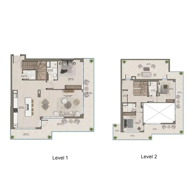 The Corner 3 bed floor plan, 3,057 – 3,100 sqft