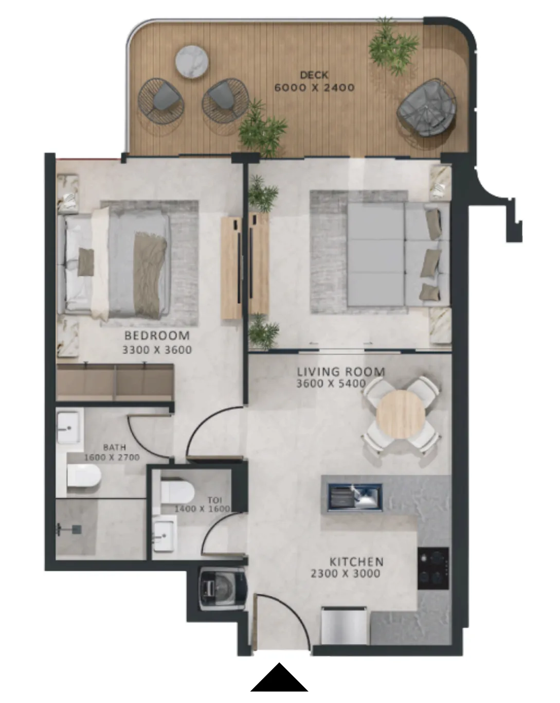 Altair 52 1 bed floor plan, 793 sqft