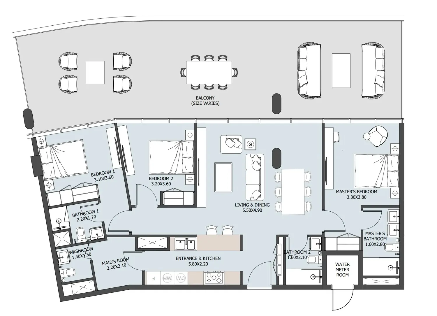 Marlin Reportage 3 bed floor plan, 1,918 sqft