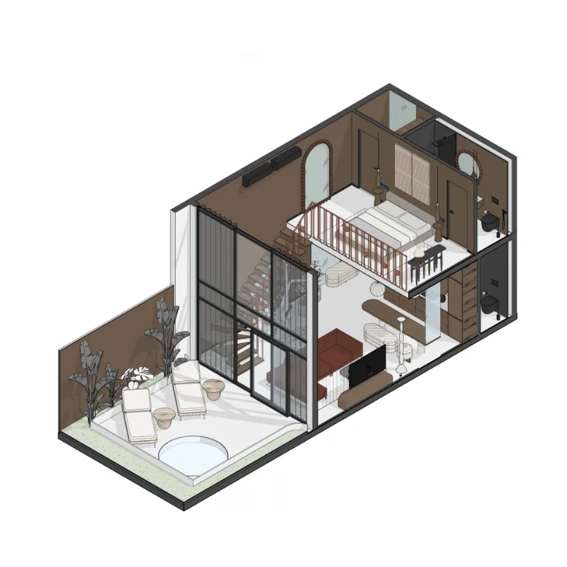 Eighth Sense 1 bed floor plan, 646 sqft